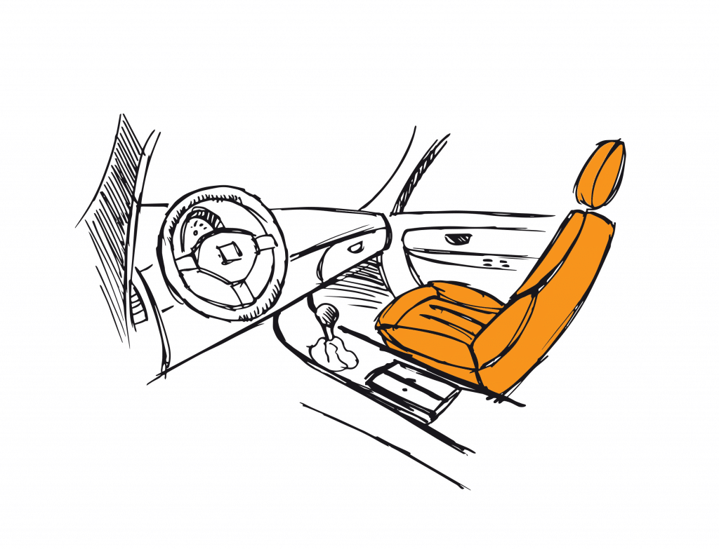 Cotting dessin voiture interieur