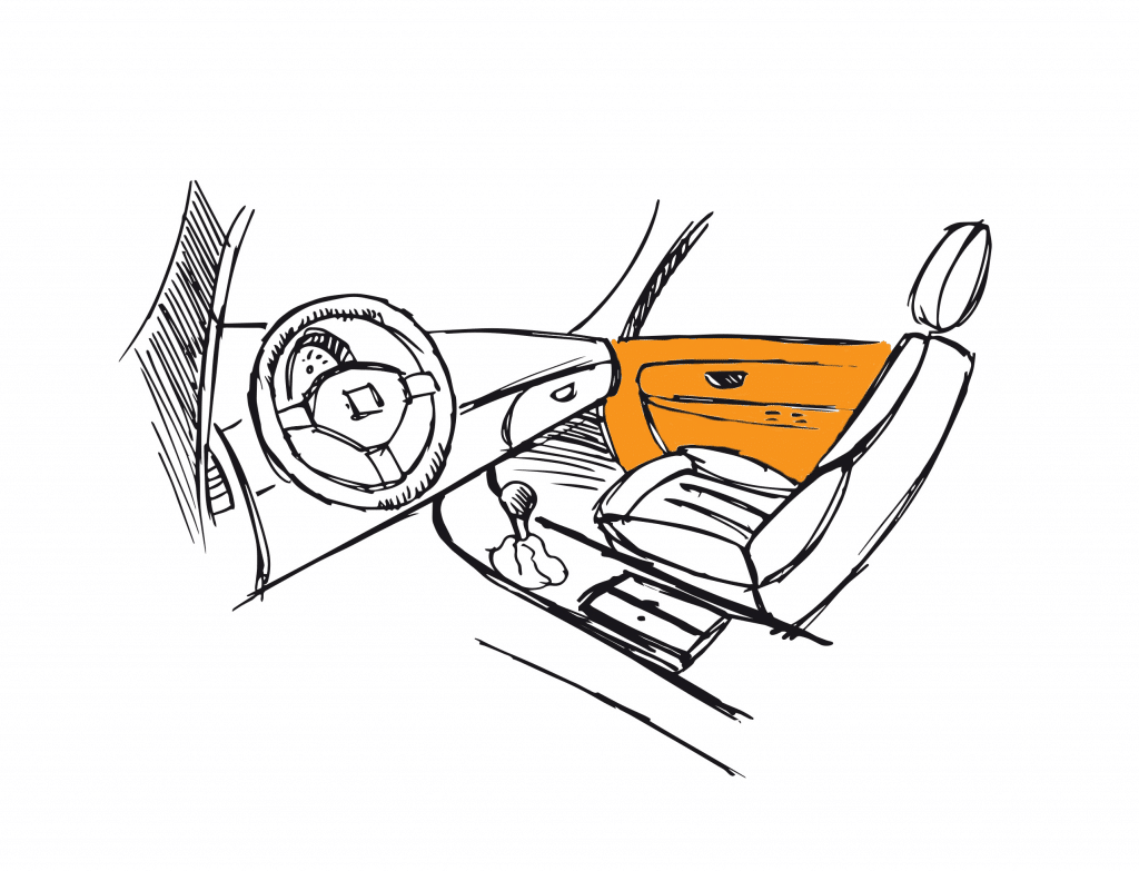 Cotting dessin voiture interieur