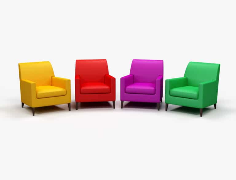 Colored armchairs digital artwork